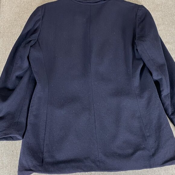 Chaus Petite Blazer Tops Women's Size 12 100% Wool Blue 3 Button Blazer - Picture 14 of 14